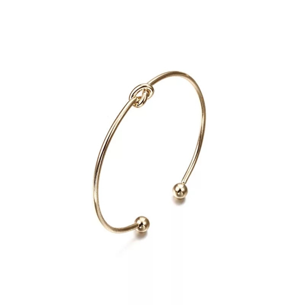 Gold Knot Bracelet NWT Minimalist Open Cuff Bangle